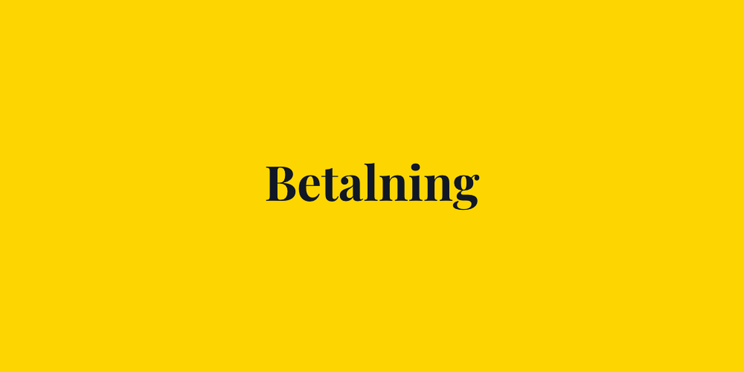 betalning