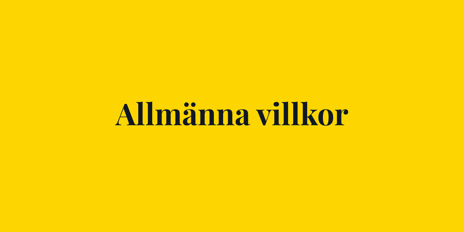 allmänna villkor