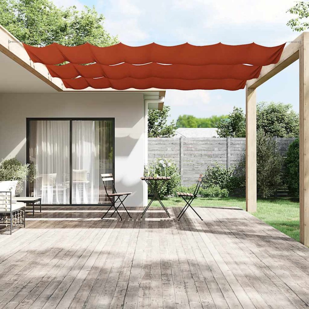 vidaXL Markis vertikal terrakotta 140x600 cm oxfordtyg