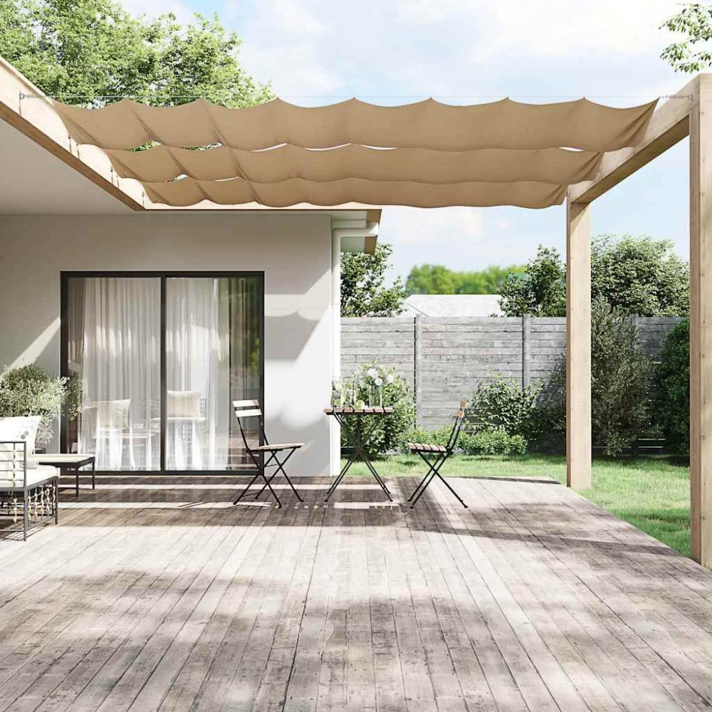 vidaXL Markis vertikal taupe 60x1000 cm oxfordtyg