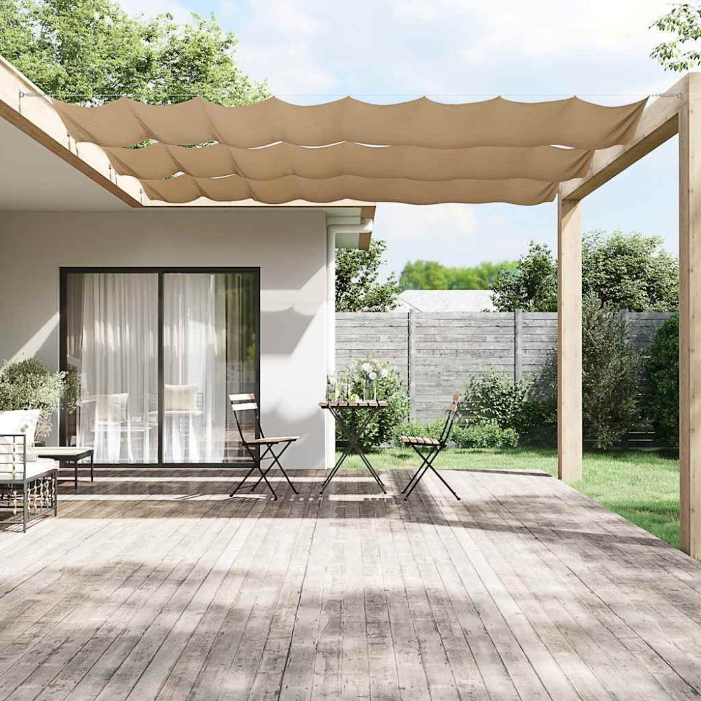 vidaXL Markis vertikal taupe 140x600 cm oxfordtyg