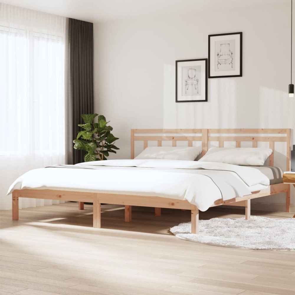 vidaXL Sängram massivt trä 180x200 cm