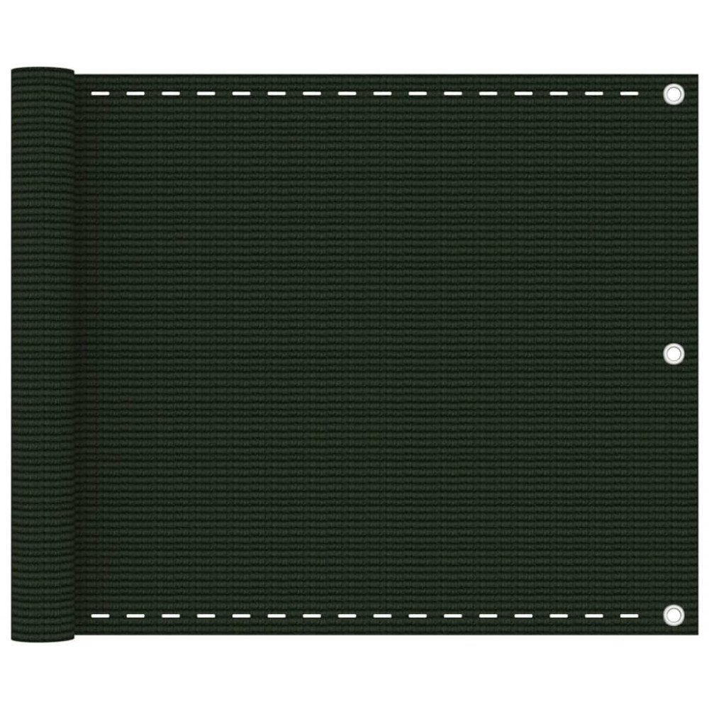 vidaXL Balkongskärm mörkgrön 75x300 cm HDPE