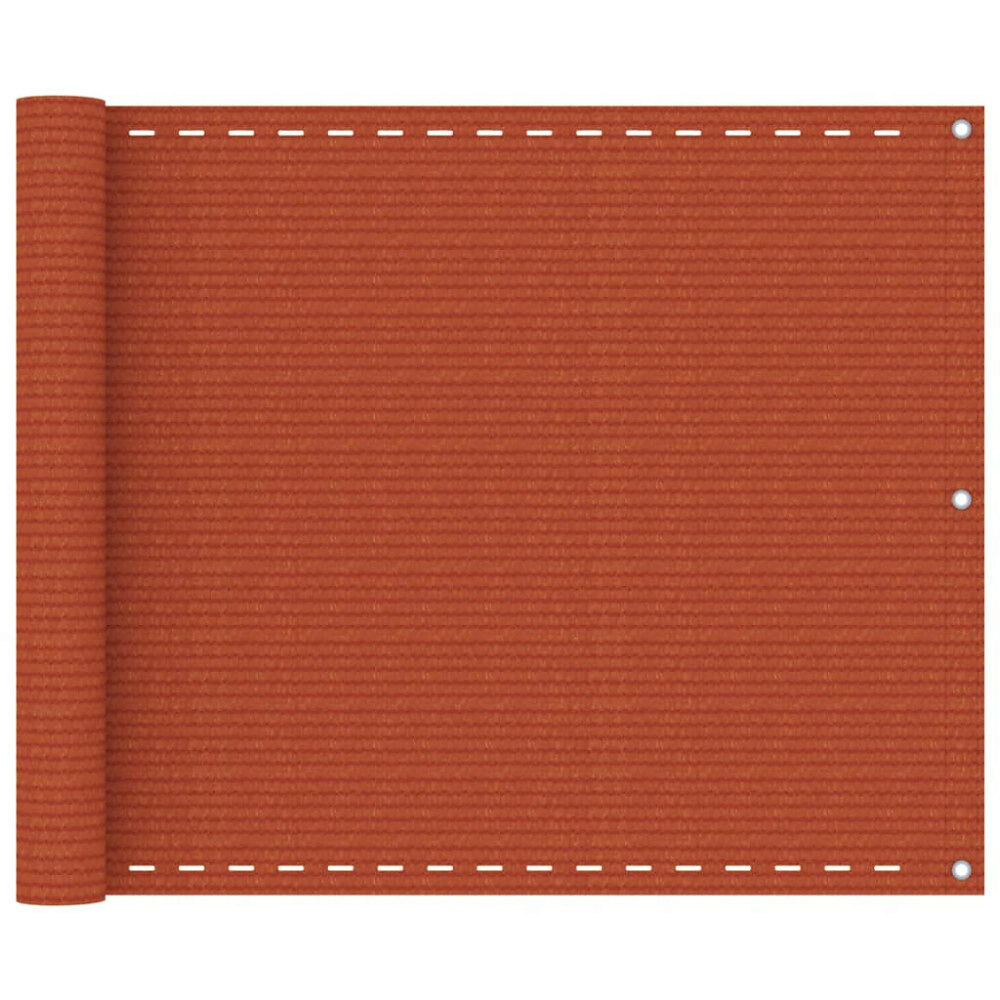 vidaXL Balkongskärm orange 75x500 cm HDPE