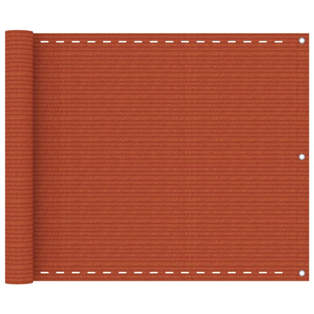 vidaXL Balkongskärm orange 75x600 cm HDPE