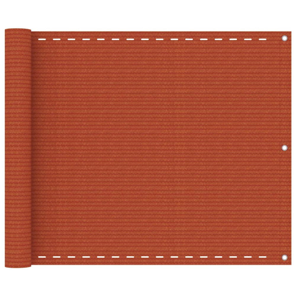 vidaXL Balkongskärm orange 75x600 cm HDPE