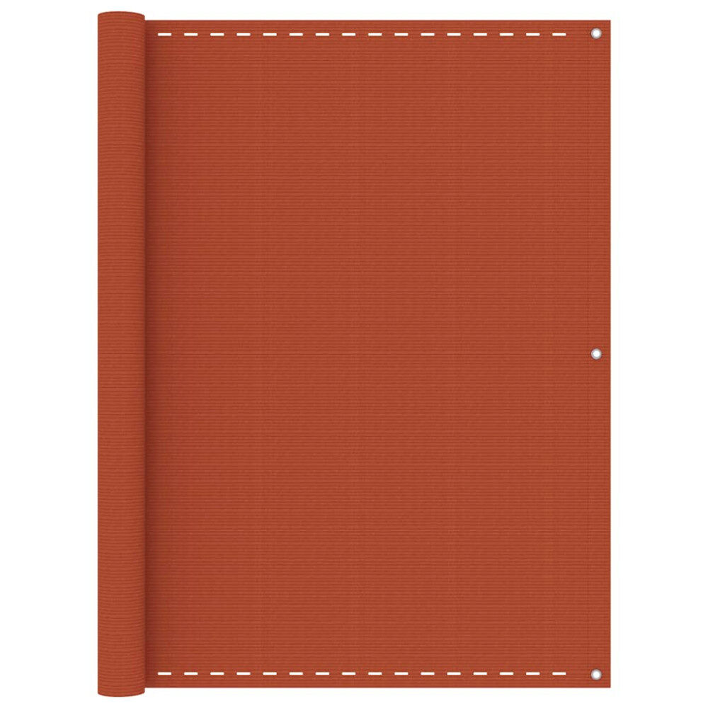 vidaXL Balkongskärm orange 120x600 cm HDPE
