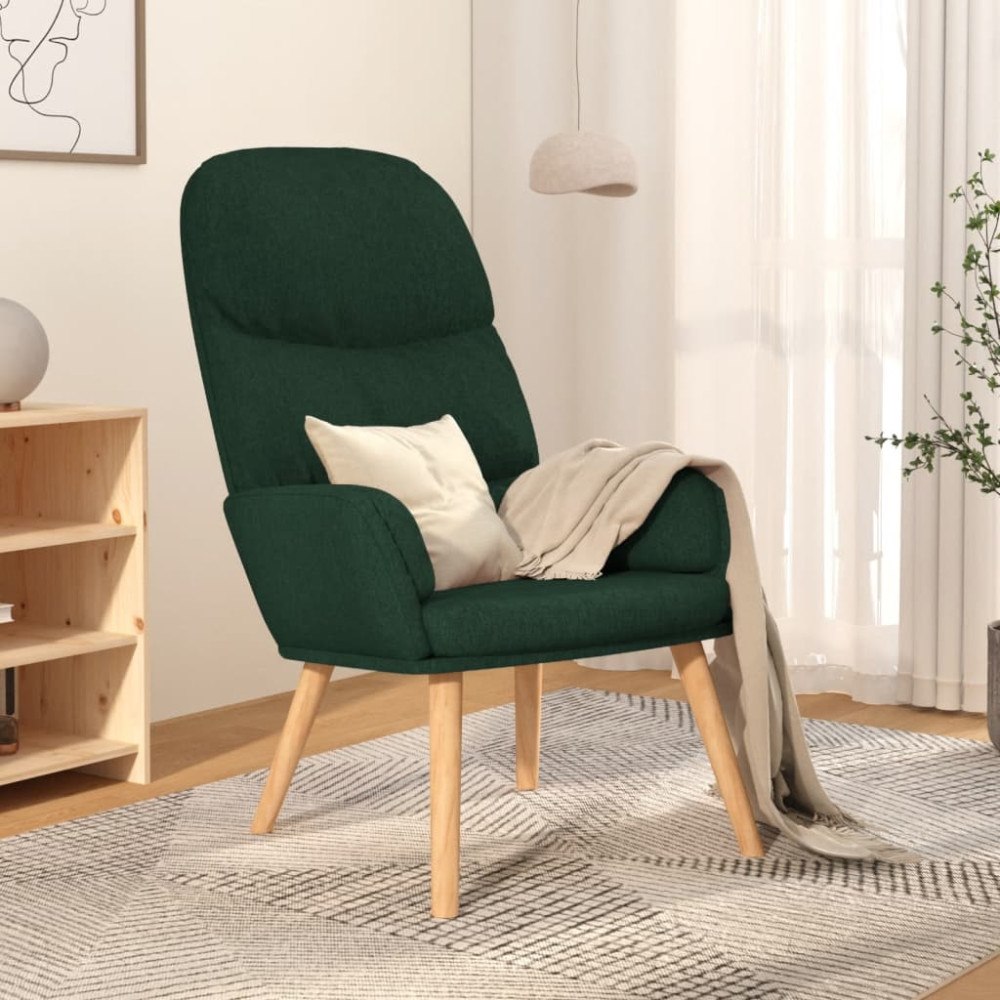 vidaXL Vilstol mörkgrön tyg