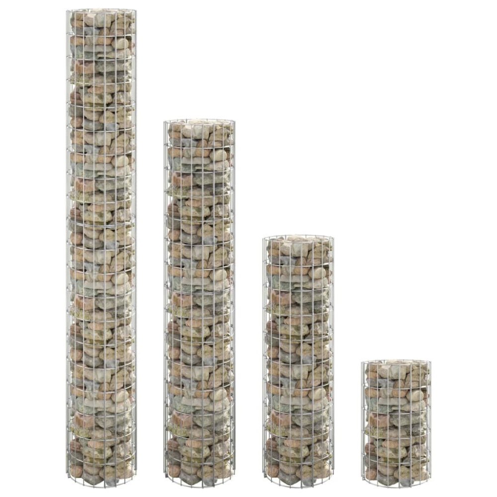 vidaXL Odlingslåda upphöjd rund 4 st Ø30x50/100/150/200 cm
