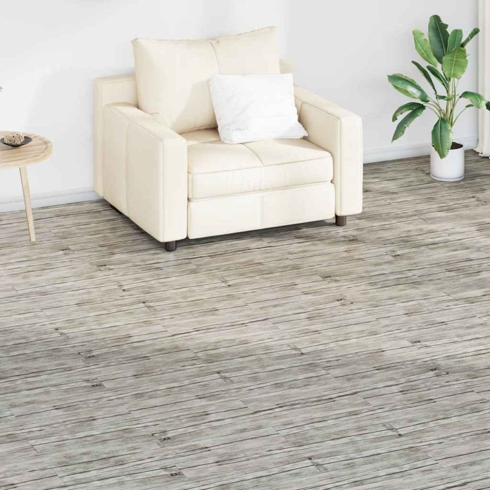 vidaXL Självhäftande PVC-golvbrädor 2,51 m² 2 mm ekfärgad