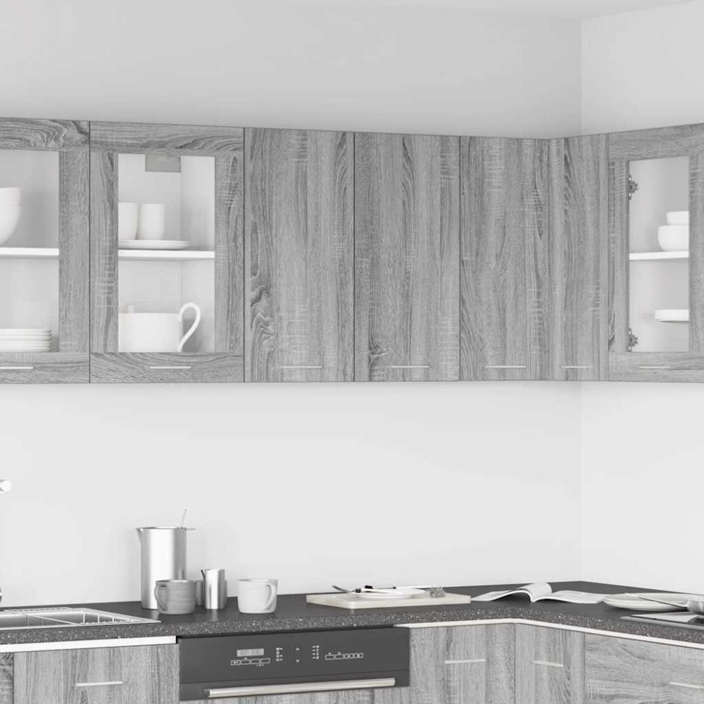 vidaXL Väggskåp “Lyon” grå sonoma 60x31x60 cm konstruerat trä