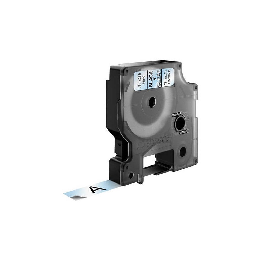 DYMO Ribbon S0720500 45010 12mm Black on Clear