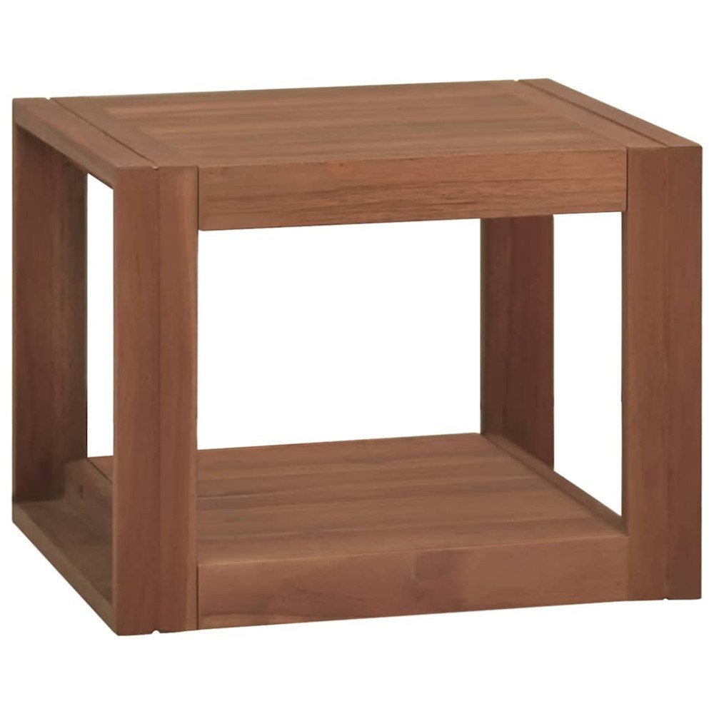 vidaXL Väggmonterat badrumsskåp 45x45x35 cm massiv teak