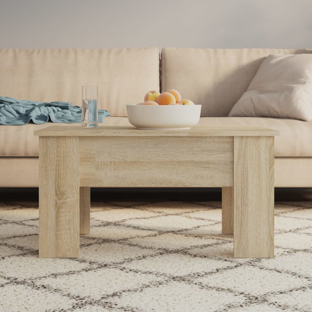 vidaXL Soffbord sonoma-ek 79x49x41 cm konstruerat trä
