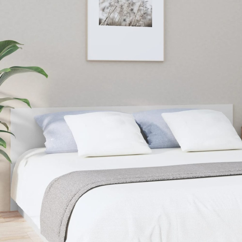 vidaXL Sänggavel vit 200x1,5x80 cm konstruerat trä