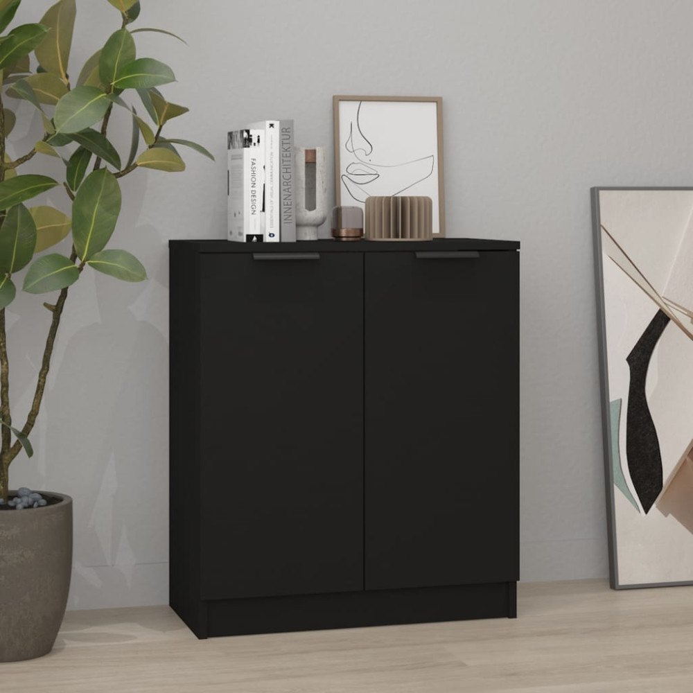 vidaXL Skänk svart 60x30x70 cm konstruerat trä