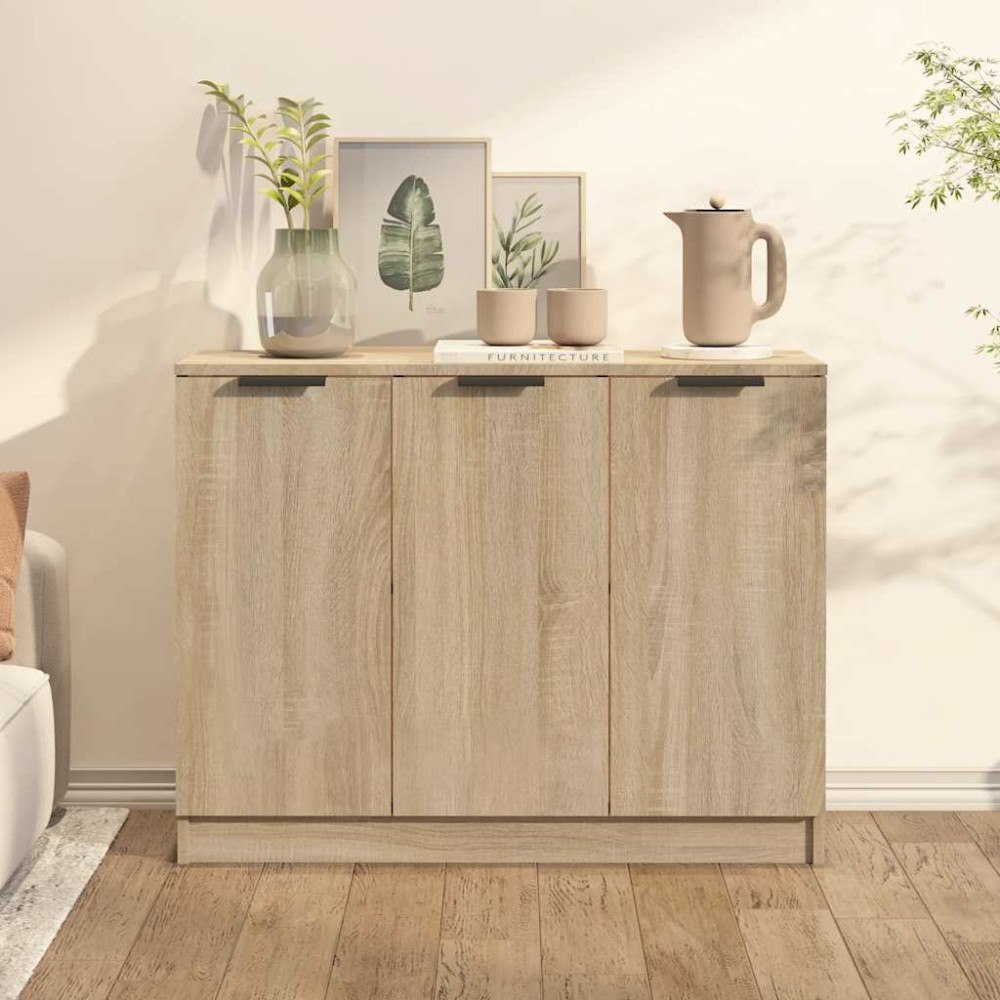 vidaXL Skänk sonoma-ek 90,5x30x70 cm konstruerat trä