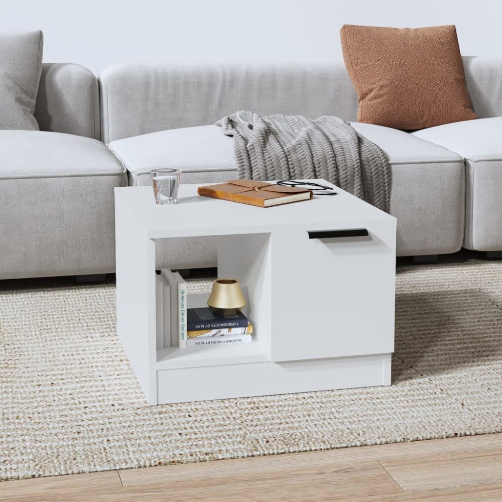 vidaXL Soffbord vit 50x50x36 cm konstruerat trä