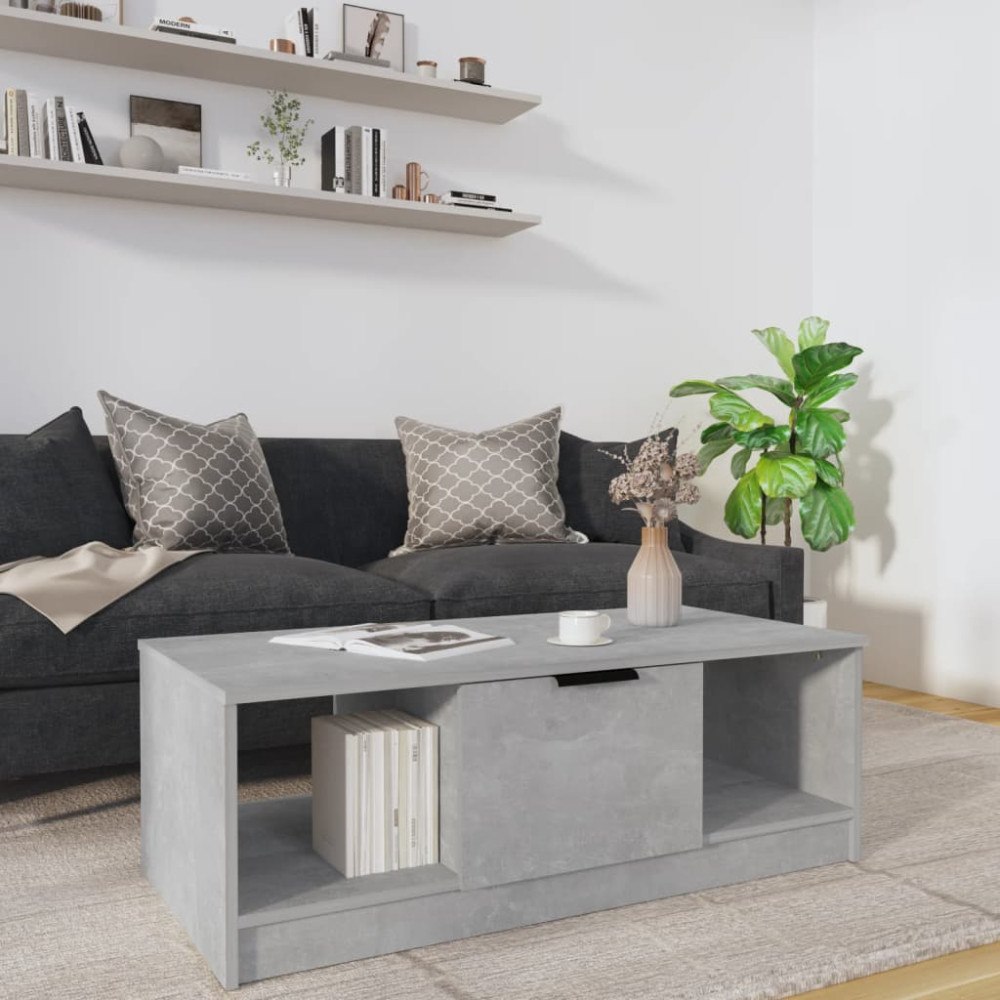 vidaXL Soffbord betonggrå 102x50x36 cm konstruerat trä