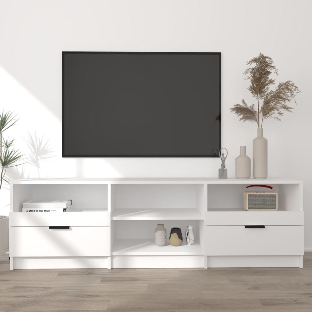 vidaXL Tv-bänk vit 150x33,5x45 cm konstruerat trä