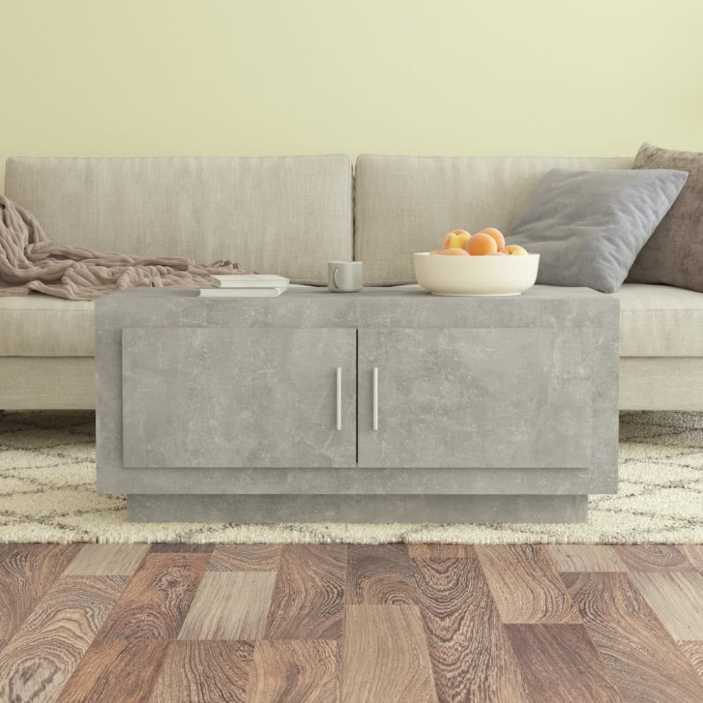 vidaXL Soffbord betonggrå 102x50x45 cm konstruerat trä