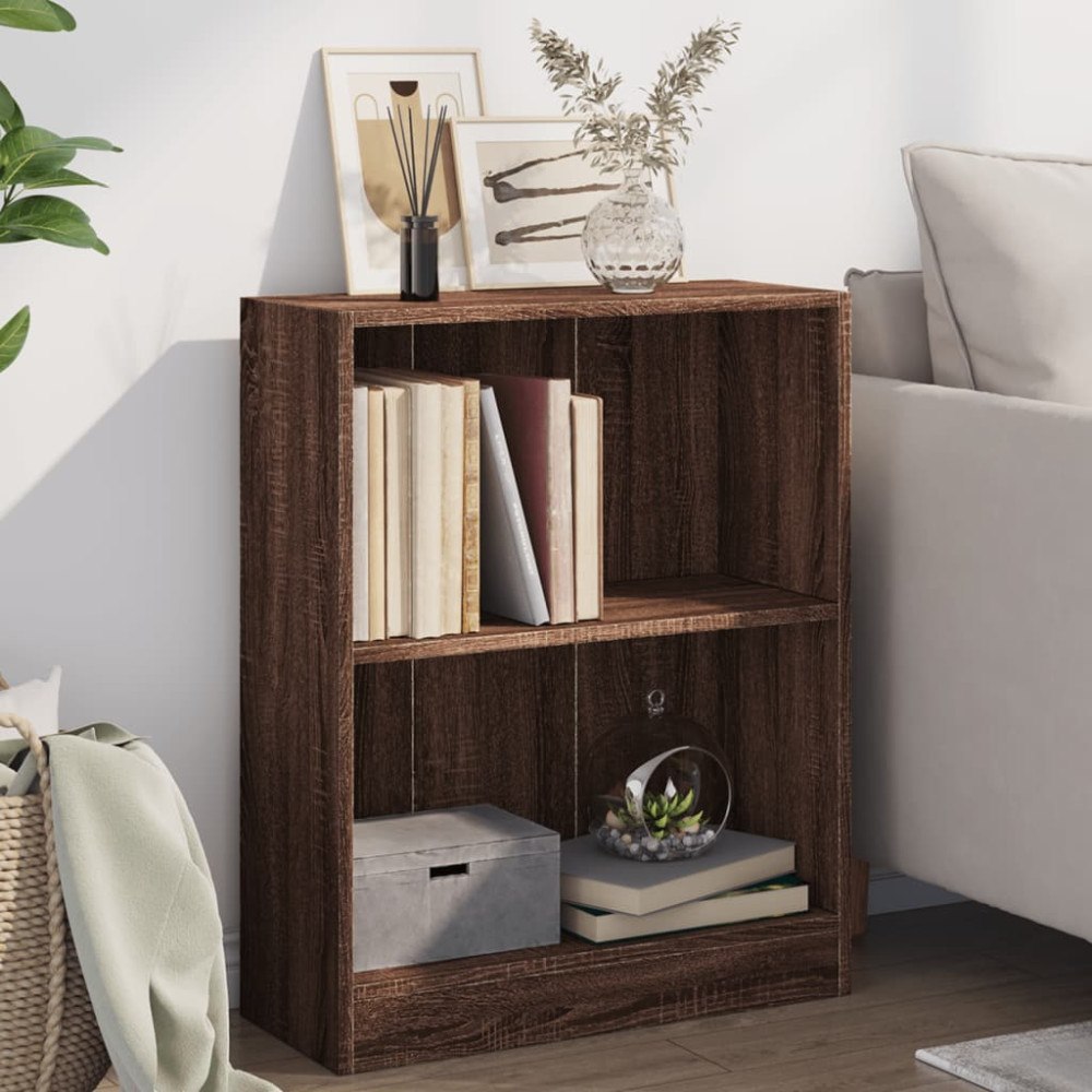 vidaXL Bokhylla brun ek 60x24x76 cm konstruerat trä