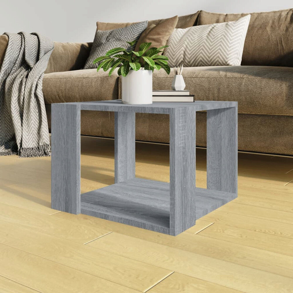 vidaXL Soffbord grå sonoma 40x40x30 cm konstruerat trä
