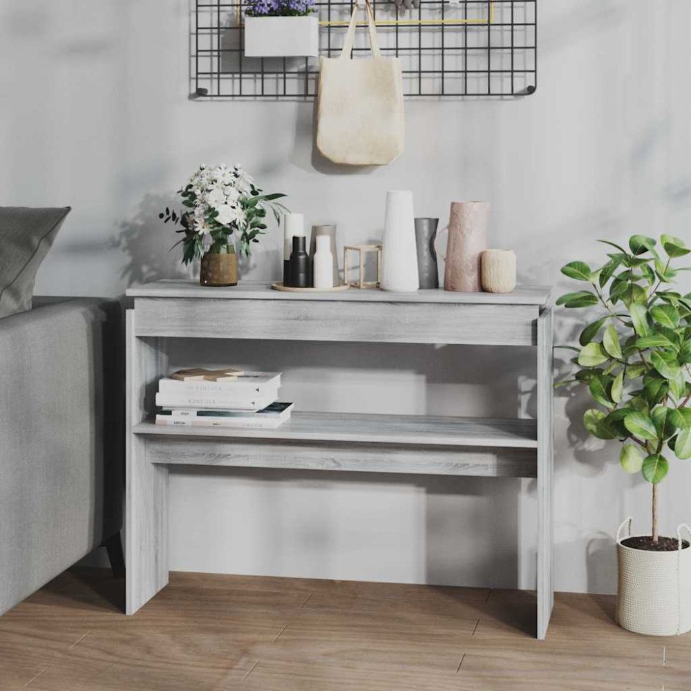 vidaXL Avlastningsbord grå sonoma 102x30x80 cm konstruerat trä