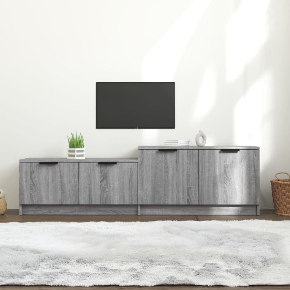 vidaXL Tv-bänk grå sonoma 158,5x36x45 cm konstruerat trä