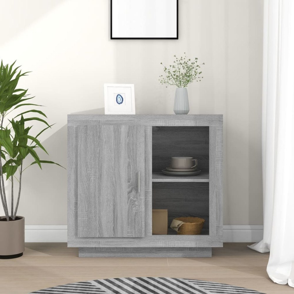 vidaXL Skänk grå sonoma 80x40x75 cm konstruerat trä