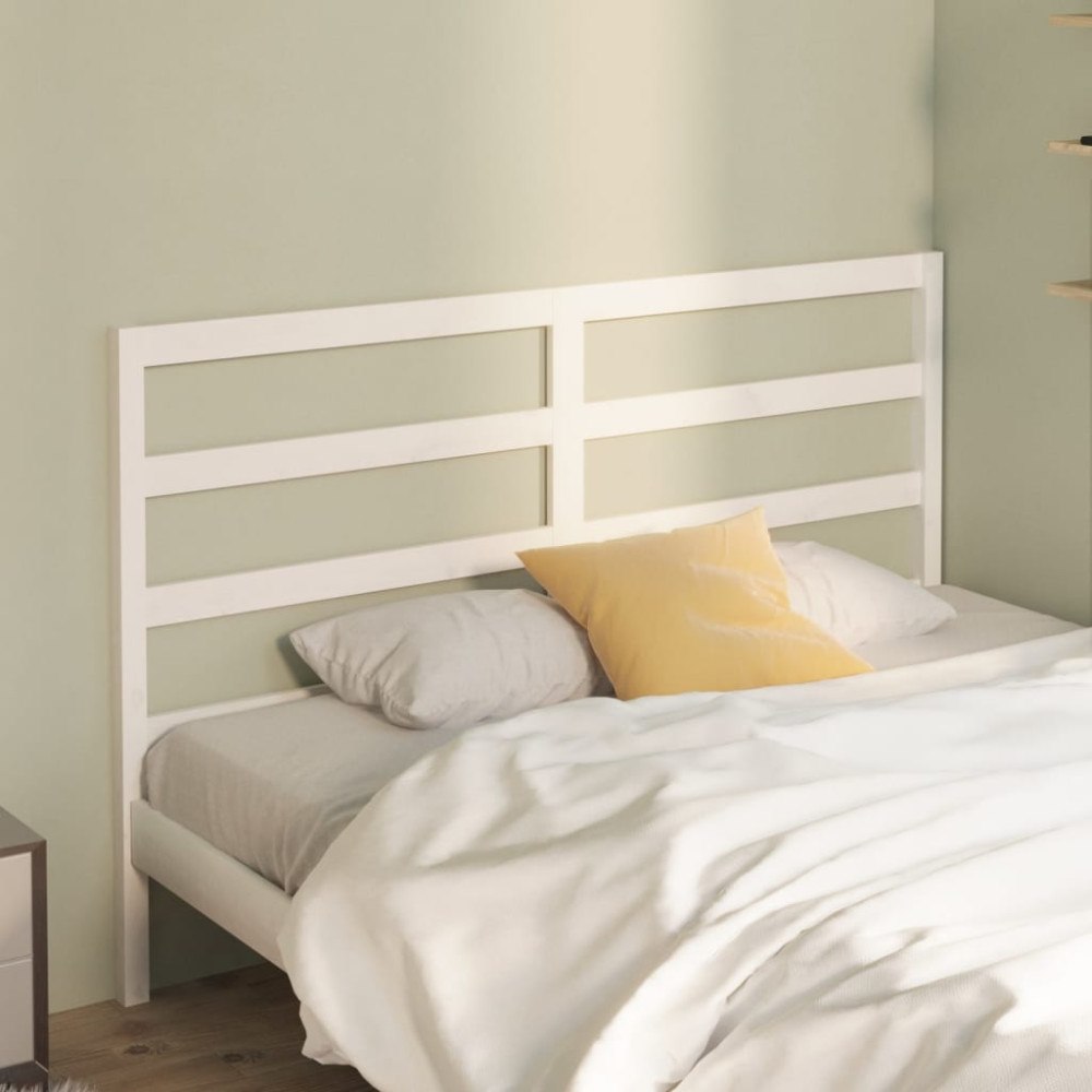 vidaXL Sänggavel vit 166x4x100 cm massiv furu
