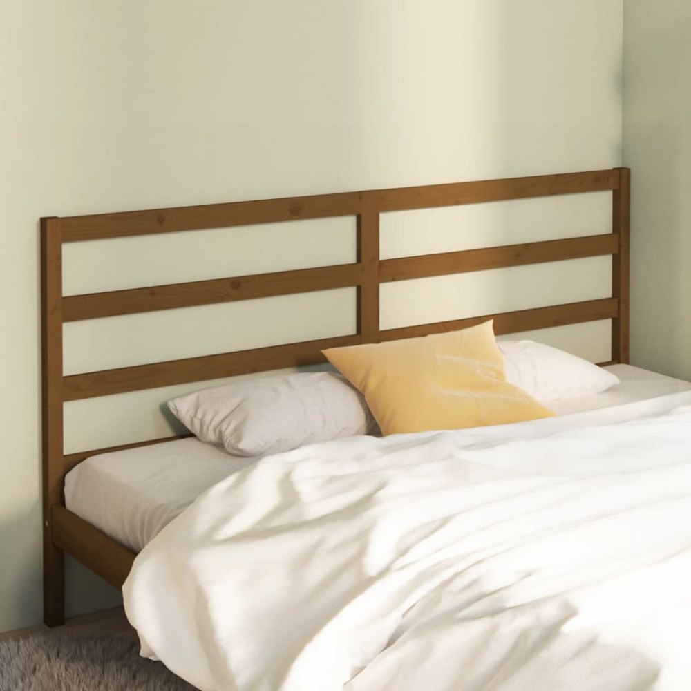 vidaXL Sänggavel honungsbrun 206x4x100 cm massiv furu