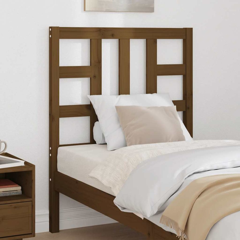 vidaXL Sänggavel honungsbrun 81x4x100 cm massiv furu