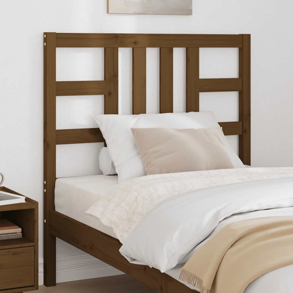 vidaXL Sänggavel honungsbrun 96x4x100 cm massiv furu