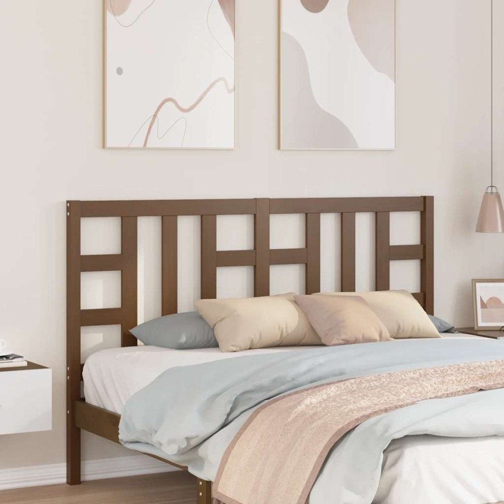 vidaXL Sänggavel honungsbrun 166x4x100 cm massiv furu
