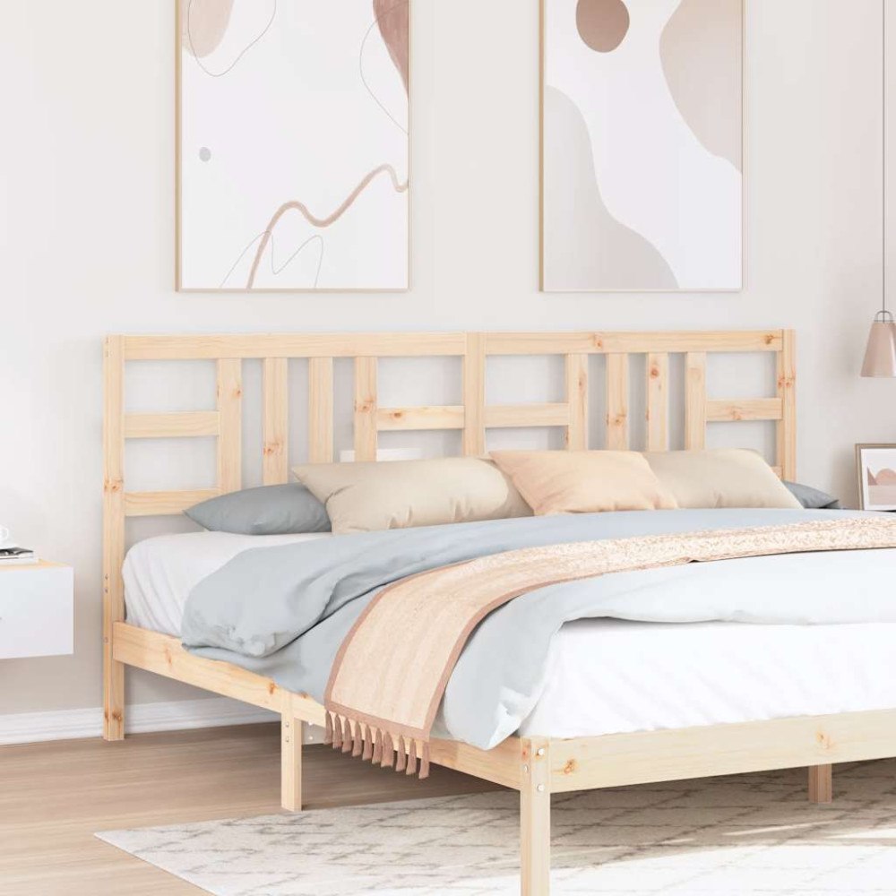 vidaXL Sänggavel 206x4x100 cm massiv furu