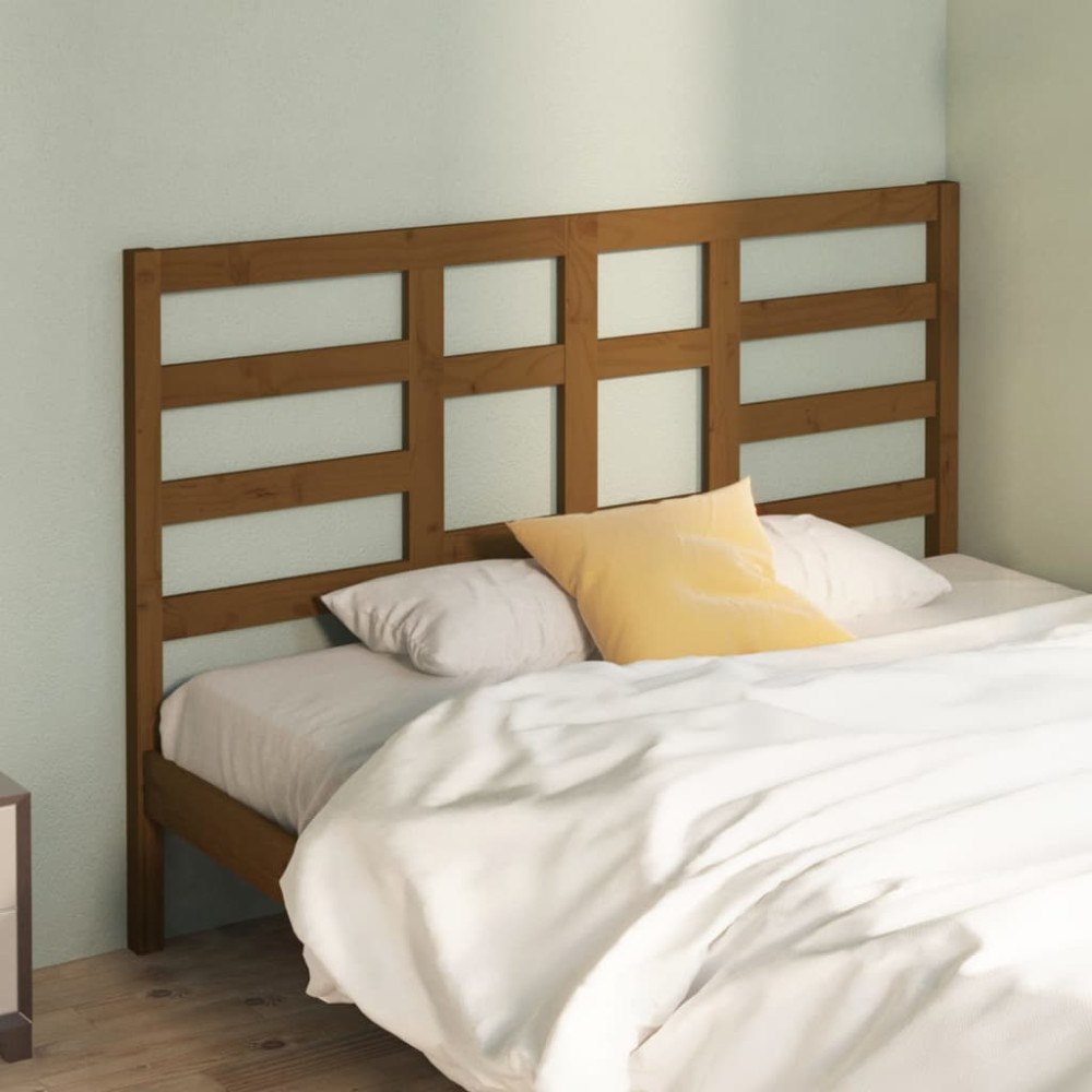 vidaXL Sänggavel honungsbrun 156x4x104 cm massiv furu