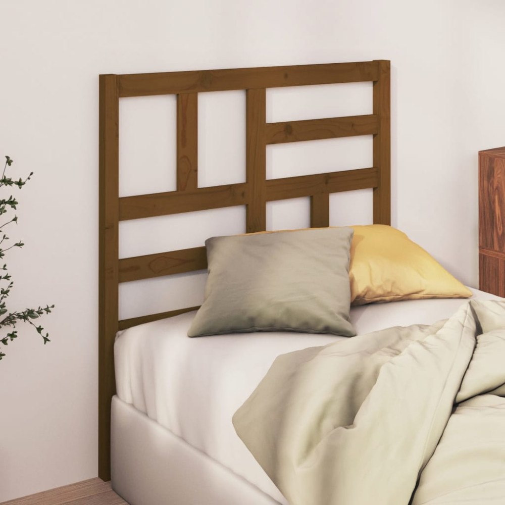 vidaXL Sänggavel honungsbrun 81x4x104 cm massiv furu