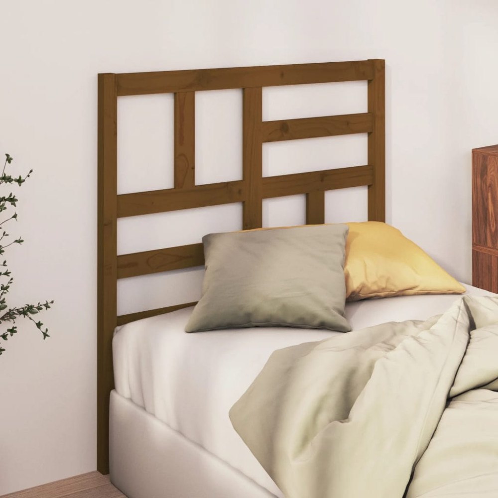 vidaXL Sänggavel honungsbrun 96x4x104 cm massiv furu
