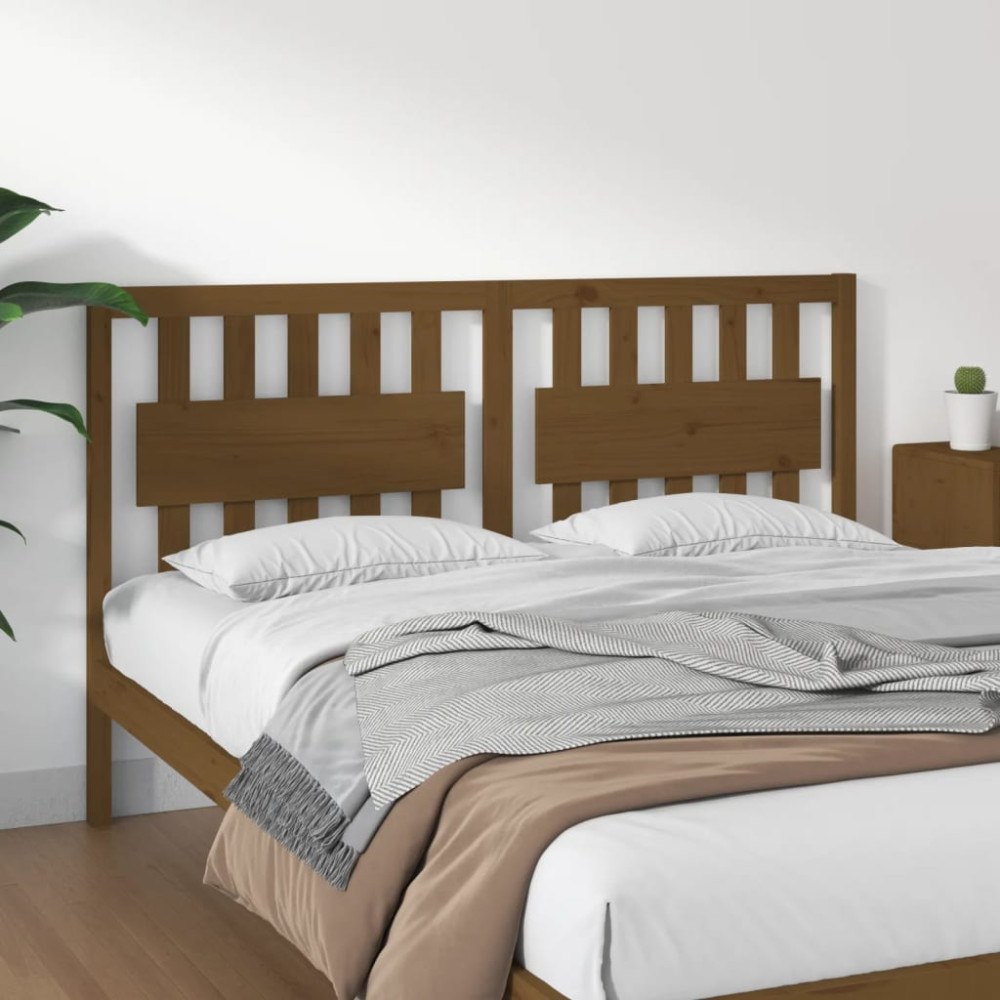 vidaXL Sänggavel honungsbrun 155,5x4x100 cm massiv furu