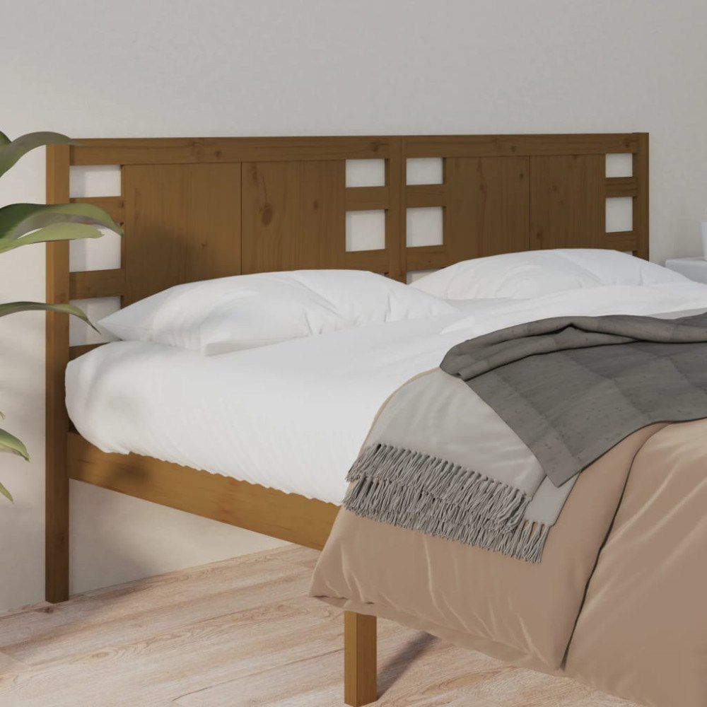 vidaXL Sänggavel honungsbrun 206x4x100 cm massiv furu
