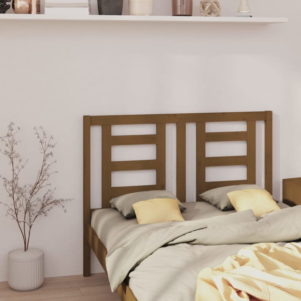 vidaXL Sänggavel honungsbrun 141x4x100 cm massiv furu