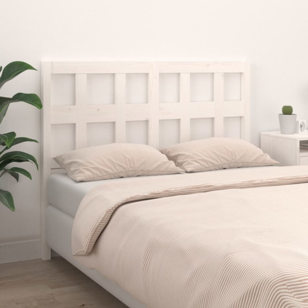 vidaXL Sänggavel vit 185,5x4x100 cm massiv furu