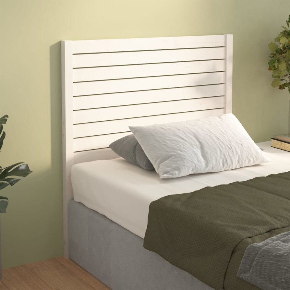vidaXL Sänggavel vit 81x4x100 cm massiv furu