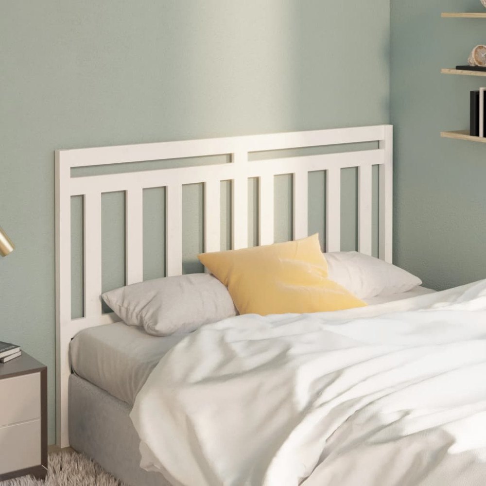 vidaXL Sänggavel vit 166x4x100 cm massiv furu