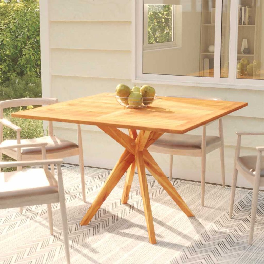 vidaXL Trädgårdsbord 110x110x75 cm massivt akaciaträ