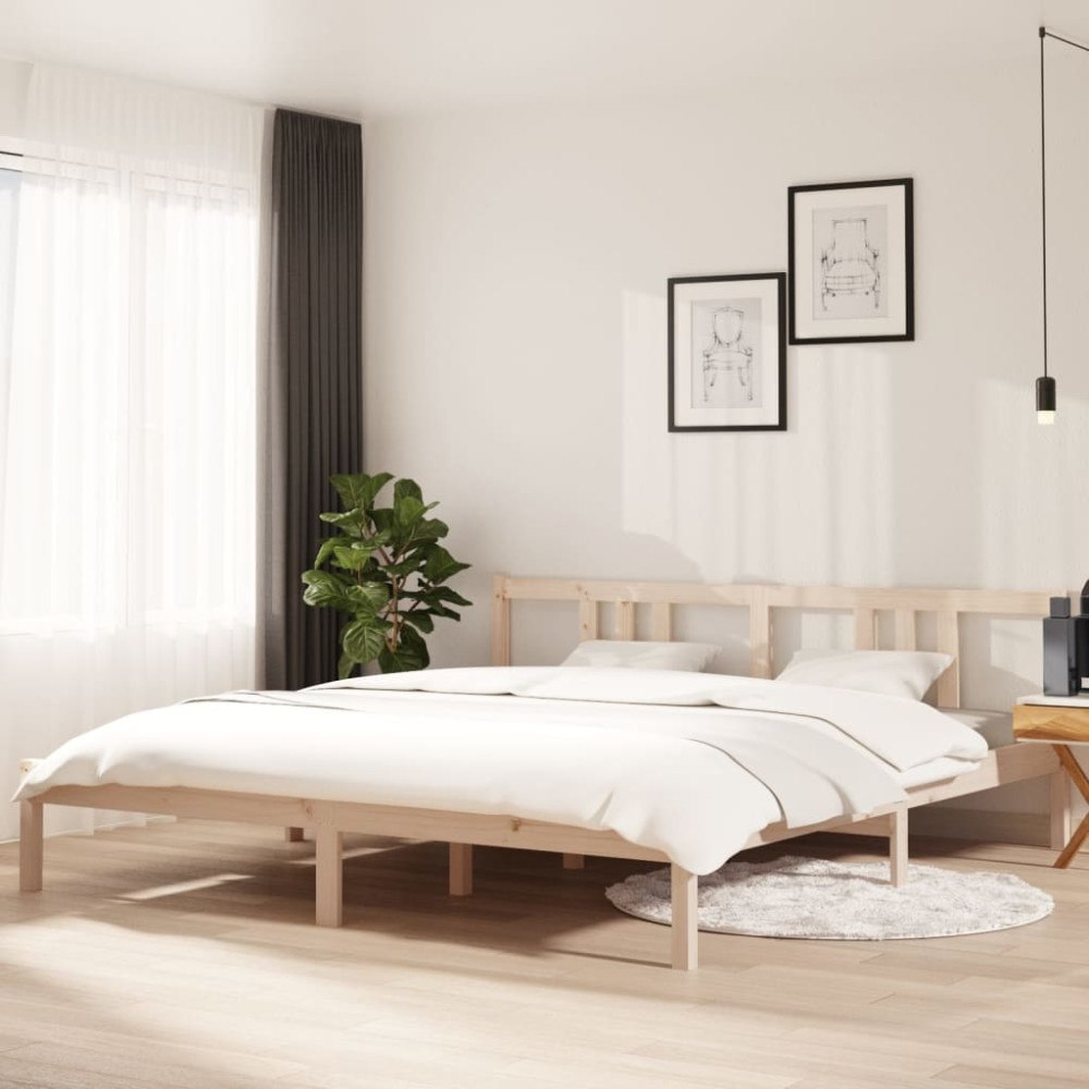 vidaXL Sängram massivt trä 180x200 cm