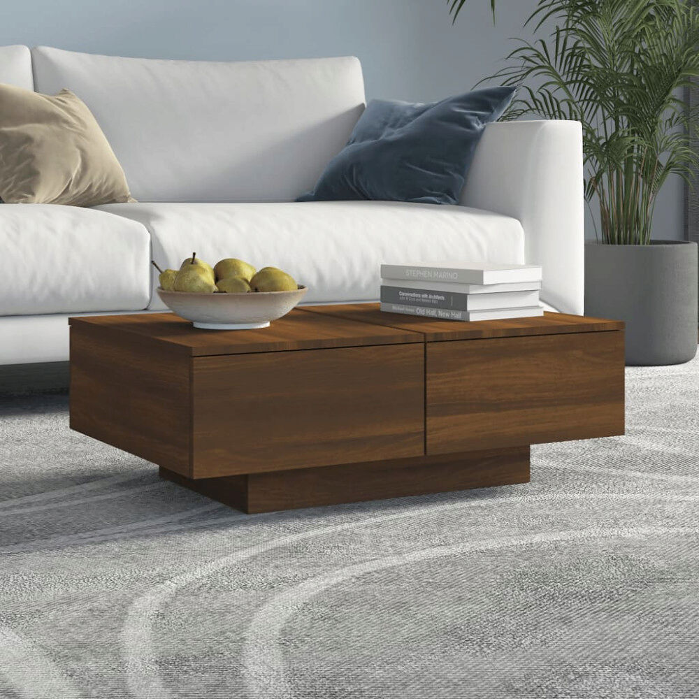 vidaXL Soffbord brunek 90x60x31 cm konstruerat trä
