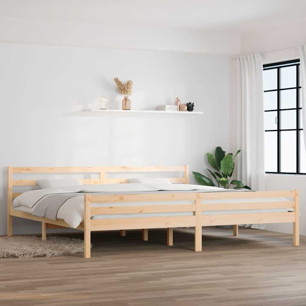 vidaXL Sängram utan madrass massivt trä 200x200cm