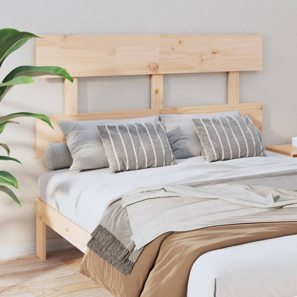 vidaXL Sänggavel 124x3x81 cm massiv furu